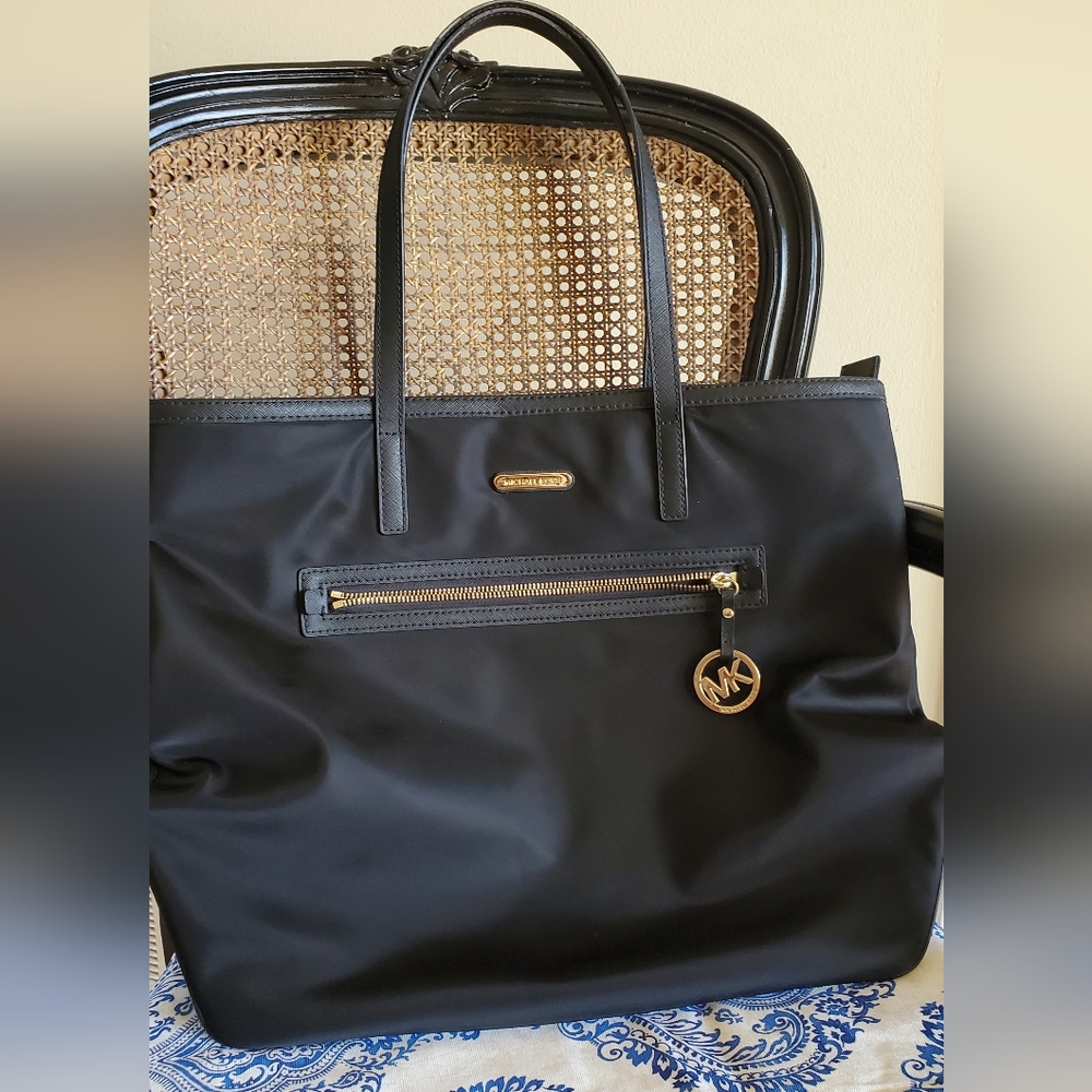Michael Kors black Kempton Nylon large tote